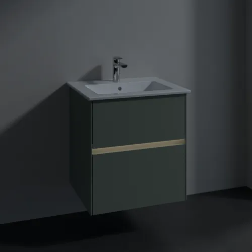 VILLEROY BOCH Toaletní skříňka Collaro, s osvětlením, 2 výsuvy, 561 x 610 x 480 mm, Soft Green #C142B0AF, obrázek 5