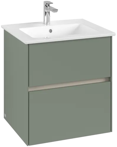 VILLEROY BOCH Toaletní skříňka Collaro, s osvětlením, 2 výsuvy, 561 x 610 x 480 mm, Soft Green #C142B0AF