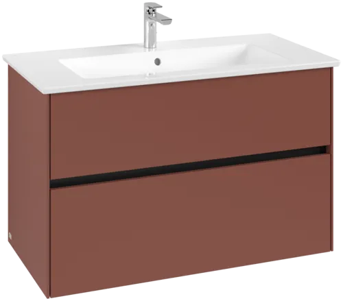 VILLEROY BOCH Toaletní skříňka Collaro, 2 výsuvy, 961 x 610 x 480 mm, vínově červená #C14500AH