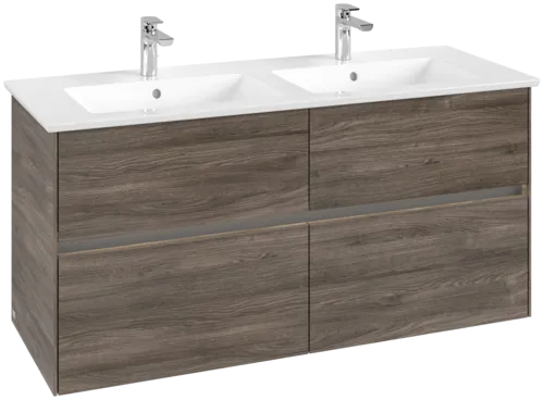 VILLEROY BOCH Toaletní skříňka Collaro, s osvětlením, 4 výsuvy, 1261 x 610 x 480 mm, dub kamenný #C147B0RK