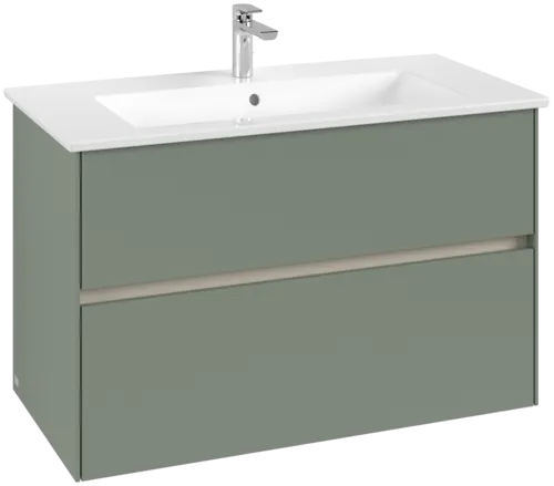VILLEROY BOCH Toaletní skříňka Collaro, s osvětlením, 2 výsuvy, 961 x 610 x 480 mm, Soft Green #C145B0AF
