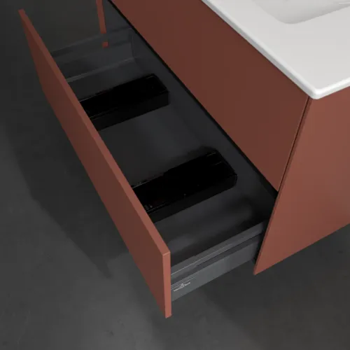 VILLEROY BOCH Umyvadlová skříňka Collaro, s osvětlením, 2 výsuvy, 961 x 610 x 480 mm, vínově červená #C145B0AH, obrázek 7