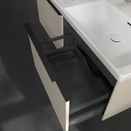 VILLEROY BOCH Subway 3.0 Vanity unit, 2 výsuvy, 1272 x 429 x 478 mm, Cashmere Grey #C56701VN, obrázek 6