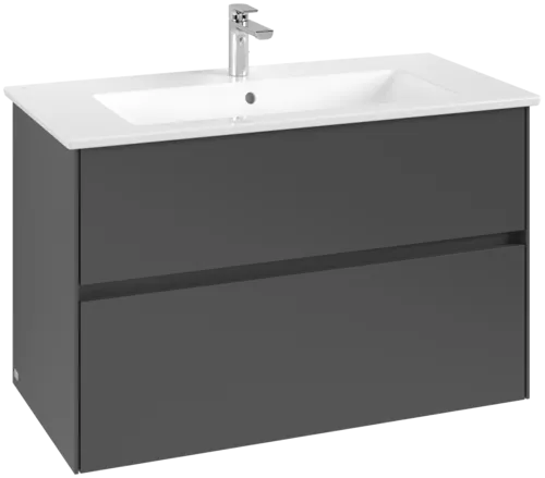 VILLEROY BOCH Toaletní skříňka Collaro, 2 výsuvy, 961 x 610 x 480 mm, grafitová barva #C14500VR