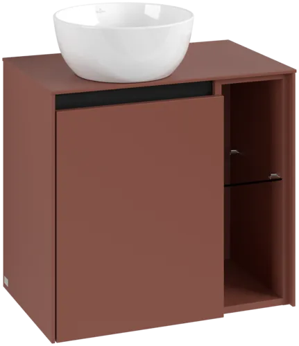 VILLEROY BOCH Toaletní skříňka Collaro, 1 dvířka, 600 x 548 x 380 mm, vínově červená / vínově červená #C15200AH
