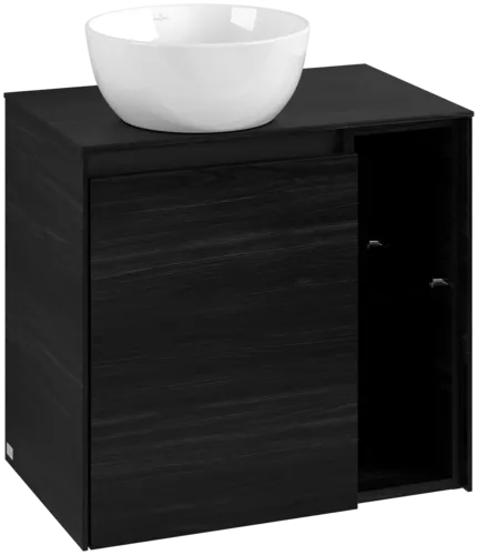 VILLEROY BOCH Toaletní skříňka Collaro, 1 dvířka, 600 x 548 x 380 mm, černý dub / černý dub #C15200AB