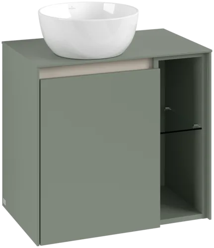VILLEROY BOCH Toaletní skříňka Collaro, 1 dvířka, 600 x 548 x 380 mm, Soft Green / Soft Green #C15200AF