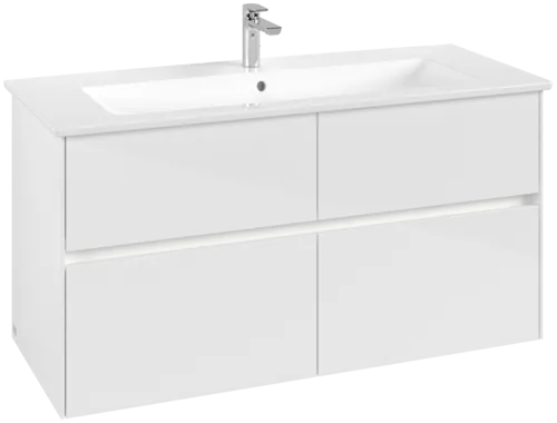 VILLEROY BOCH Toaletní skříňka Collaro, s osvětlením, 4 výsuvy, 1161 x 610 x 480 mm, lesklá bílá #C146B0DH