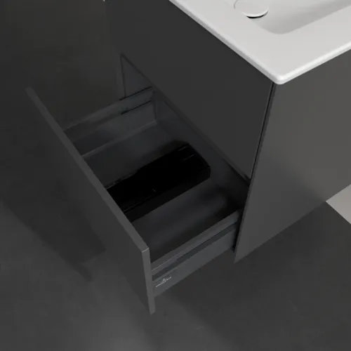 VILLEROY BOCH Toaletní skříňka Collaro, s osvětlením, 2 výsuvy, 561 x 610 x 480 mm, grafitová barva #C142B0VR, obrázek 7