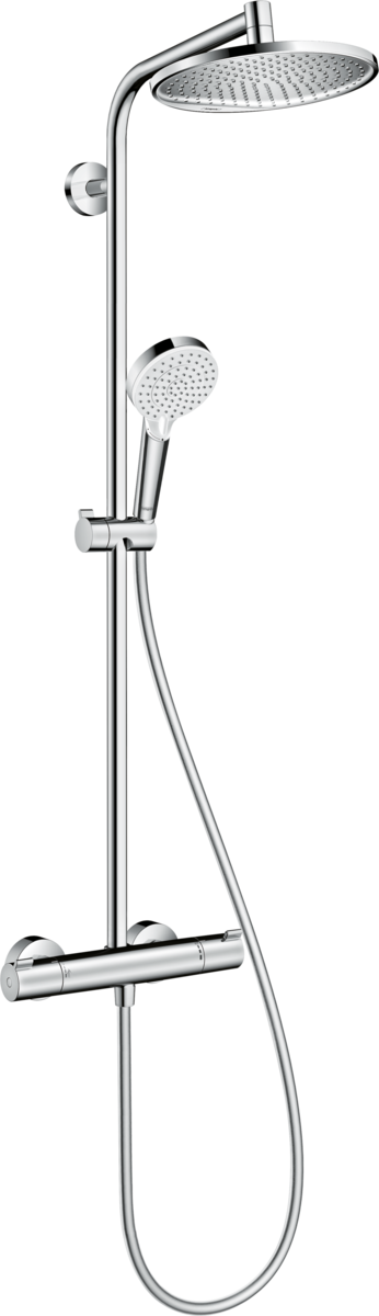 Bild von HANSGROHE Crometta S Showerpipe 240 1jet EcoSmart mit Thermostat #27268000 - Chrom