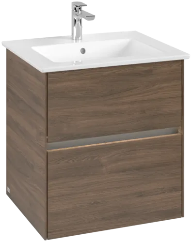 VILLEROY BOCH Toaletní skříňka Collaro, s osvětlením, 2 výsuvy, 561 x 610 x 480 mm, dub Arizona #C142B0VH