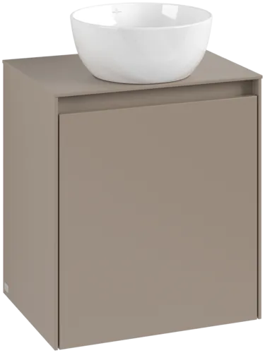VILLEROY BOCH Toaletní skříňka Collaro, s osvětlením, 1 dvířka, 500 x 548 x 380 mm, taupe / taupe #C149B0VM