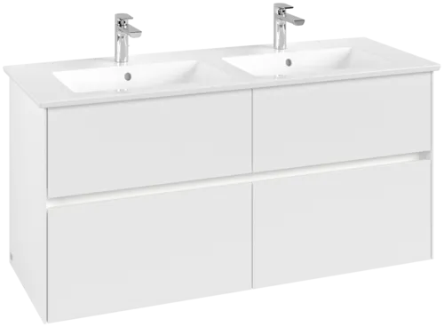 VILLEROY BOCH Umyvadlová skříňka Collaro, s osvětlením, 4 výsuvy, 1261 x 610 x 480 mm, bílá matná #C147B0MS