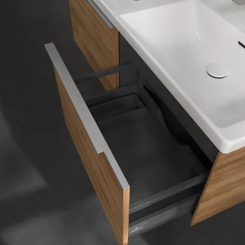 VILLEROY BOCH Subway 3.0 Vanity unit, 2 výsuvy, 1272 x 429 x 478 mm, dub Kansas #C56700RH, obrázek 6
