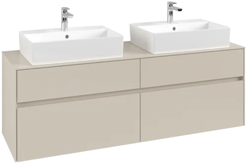 VILLEROY BOCH Toaletní skříňka Collaro, 4 výsuvy, 1600 x 548 x 500 mm, Cashmere Grey / Cashmere Grey #C13700VN