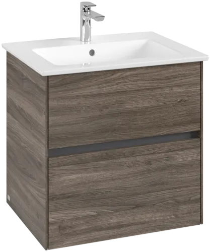 VILLEROY BOCH Toaletní skříňka Collaro, 2 výsuvy, 611 x 610 x 480 mm, dub kamenný #C14300RK