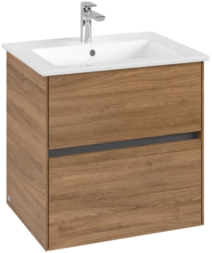 VILLEROY BOCH Toaletní skříňka Collaro, 2 výsuvy, 611 x 610 x 480 mm, dub Kansas #C14300RH
