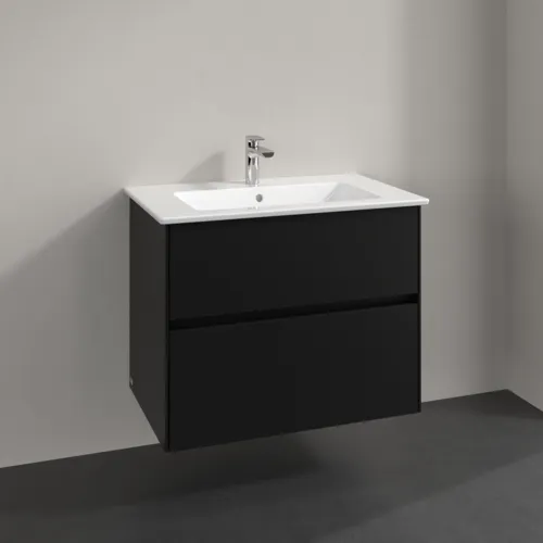 VILLEROY BOCH Toaletní skříňka Collaro, 2 výsuvy, 761 x 610 x 480 mm, Volcano Black #C14400VL, obrázek 2