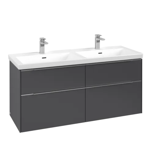 VILLEROY BOCH Subway 3.0 Vanity unit, 4 výsuvy, 1272 x 576 x 478 mm, grafitová barva #C56800VR