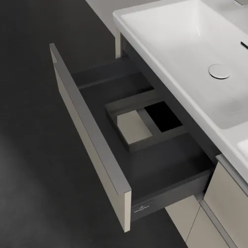 VILLEROY BOCH Subway 3.0 Vanity unit, 4 výsuvy, 1272 x 576 x 478 mm, Cashmere Grey #C56800VN, obrázek 7