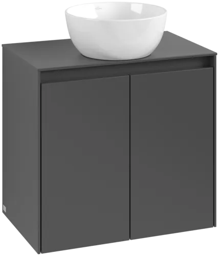 VILLEROY BOCH Toaletní skříňka Collaro, 2 dvířka, 600 x 548 x 380 mm, grafitová / grafitová #C15000VR