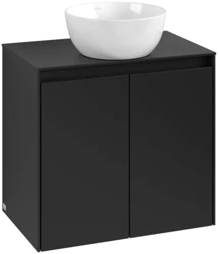 VILLEROY BOCH Toaletní skříňka Collaro, 2 dveře, 600 x 548 x 380 mm, Volcano Black / Volcano Black #C15000VL