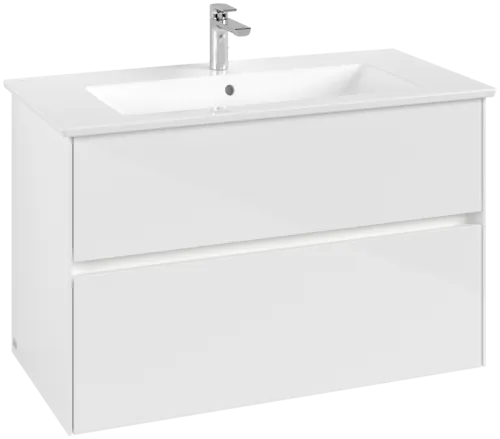 VILLEROY BOCH Toaletní skříňka Collaro, s osvětlením, 2 výsuvy, 961 x 610 x 480 mm, lesklá bílá #C145B0DH