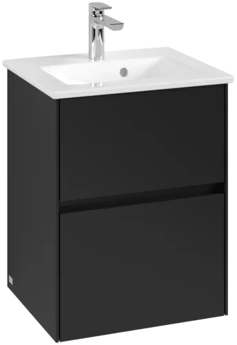 VILLEROY BOCH Toaletní skříňka Collaro, s osvětlením, 2 výsuvy, 472 x 609,5 x 404 mm, Volcano Black #C141B0VL