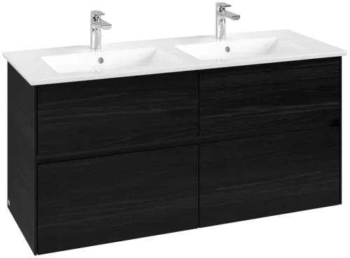 VILLEROY BOCH Toaletní skříňka Collaro, 4 výsuvy, 1261 x 610 x 480 mm, černý dub #C14700AB