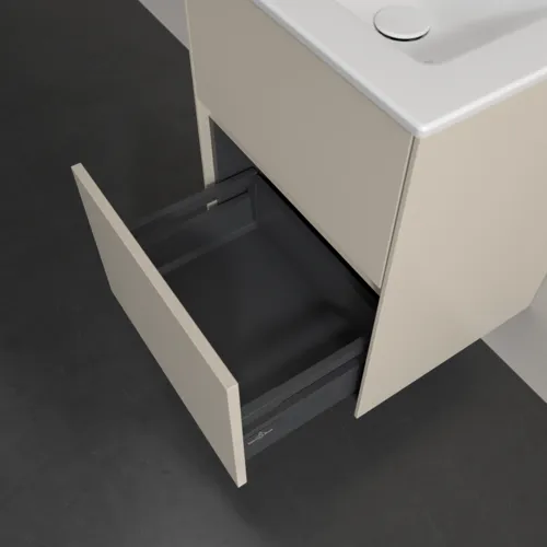 VILLEROY BOCH Toaletní skříňka Collaro, s osvětlením, 2 výsuvy, 472 x 609,5 x 404 mm, Cashmere Grey #C141B0VN, obrázek 7