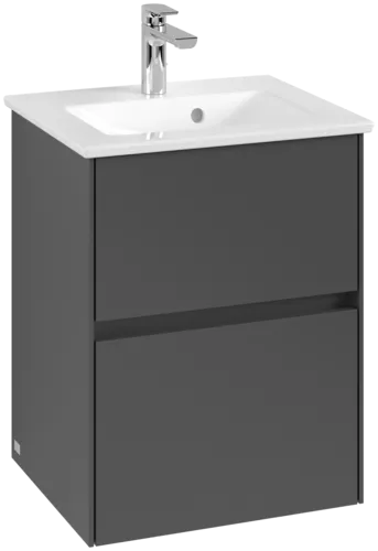 VILLEROY BOCH Toaletní skříňka Collaro, s osvětlením, 2 výsuvy, 472 x 609,5 x 404 mm, grafitová barva #C141B0VR