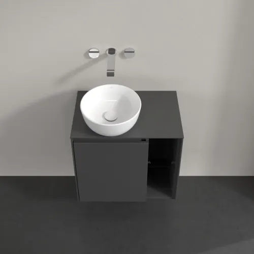 VILLEROY BOCH Toaletní skříňka Collaro, s osvětlením, 1 dvířka, 600 x 548 x 380 mm, lesklá šedá / lesklá šedá #C152B0FP, obrázek 4