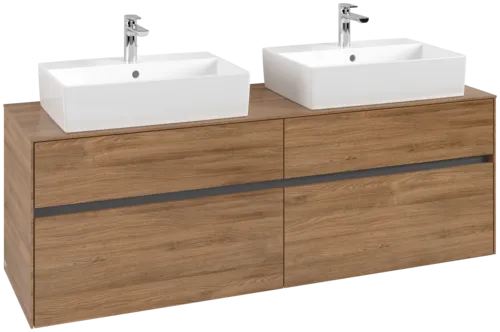VILLEROY BOCH Toaletní skříňka Collaro, 4 výsuvy, 1600 x 548 x 500 mm, dub Kansas / dub Kansas #C13700RH