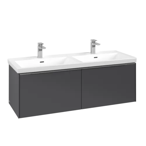 VILLEROY BOCH Subway 3.0 Vanity unit, 2 výsuvy, 1272 x 429 x 478 mm, grafitová barva #C56700VR