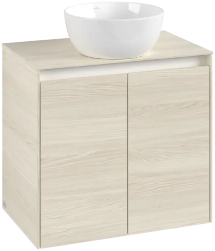 VILLEROY BOCH Toaletní skříňka Collaro, 2 dveře, 600 x 548 x 380 mm, bílý dub / bílý dub #C15000AA