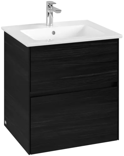VILLEROY BOCH Toaletní skříňka Collaro, 2 výsuvy, 561 x 610 x 480 mm, černý dub #C14200AB