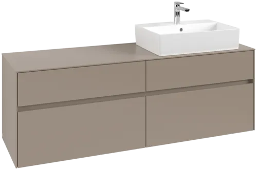 VILLEROY BOCH Toaletní skříňka Collaro, s osvětlením, 4 výsuvy, 1600 x 548 x 500 mm, taupe / taupe #C136B0VM