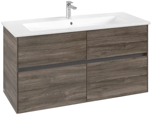 VILLEROY BOCH Toaletní skříňka Collaro, 4 výsuvy, 1161 x 610 x 480 mm, dub kamenný #C14600RK