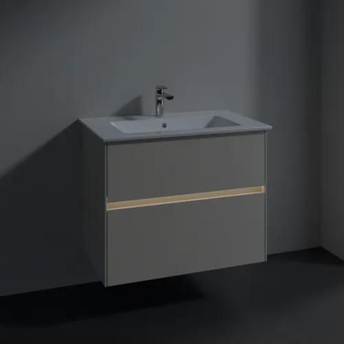 VILLEROY BOCH Toaletní skříňka Collaro, s osvětlením, 2 výsuvy, 761 x 610 x 480 mm, Cashmere Grey #C144B0VN, obrázek 5