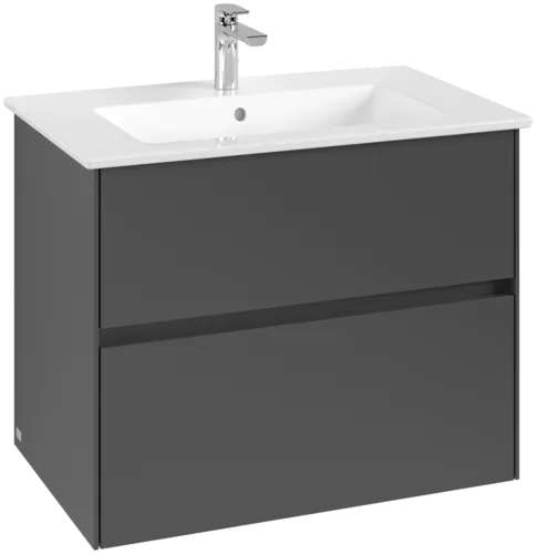 VILLEROY BOCH Toaletní skříňka Collaro, s osvětlením, 2 výsuvy, 761 x 610 x 480 mm, grafitová barva #C144B0VR