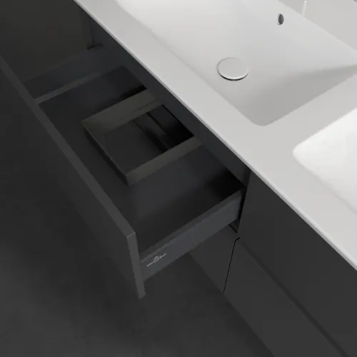 VILLEROY BOCH Toaletní skříňka Collaro, 4 výsuvy, 1261 x 610 x 480 mm, grafitová barva #C14700VR, obrázek 7