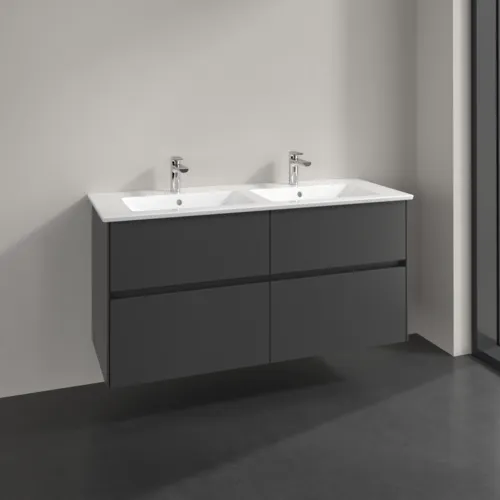 VILLEROY BOCH Toaletní skříňka Collaro, 4 výsuvy, 1261 x 610 x 480 mm, grafitová barva #C14700VR, obrázek 2