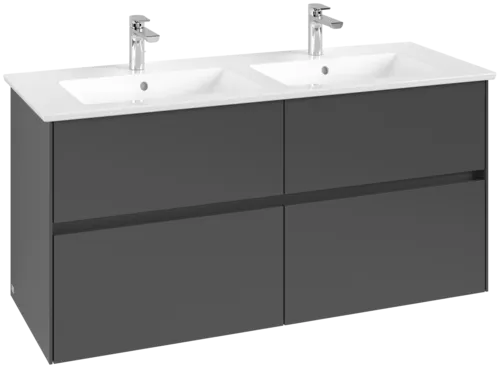 VILLEROY BOCH Toaletní skříňka Collaro, 4 výsuvy, 1261 x 610 x 480 mm, grafitová barva #C14700VR