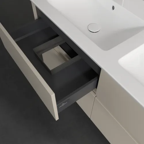 VILLEROY BOCH Toaletní skříňka Collaro, 4 výsuvy, 1261 x 610 x 480 mm, Cashmere Grey #C14700VN, obrázek 7