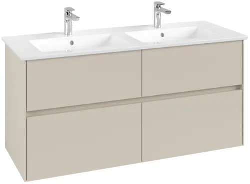 VILLEROY BOCH Toaletní skříňka Collaro, 4 výsuvy, 1261 x 610 x 480 mm, Cashmere Grey #C14700VN