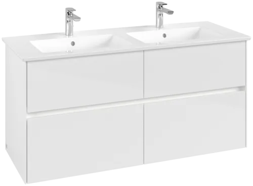 VILLEROY BOCH Toaletní skříňka Collaro, s osvětlením, 4 výsuvy, 1261 x 610 x 480 mm, lesklá bílá #C147B0DH