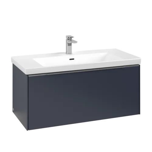 VILLEROY BOCH Subway 3.0 Vanity unit, s osvětlením, 1 zásuvka, 973 x 429 x 478 mm, Marine Blue #C569L0VQ