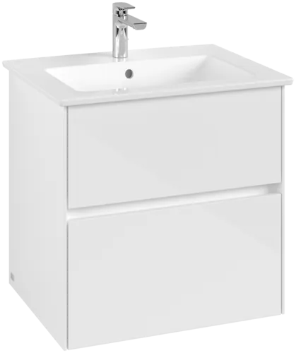 VILLEROY BOCH Toaletní skříňka Collaro, 2 výsuvy, 611 x 610 x 480 mm, lesklá bílá #C14300DH