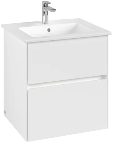 VILLEROY BOCH Toaletní skříňka Collaro, s osvětlením, 2 výsuvy, 561 x 610 x 480 mm, bílá matná #C142B0MS