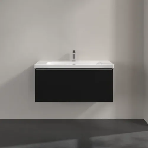 VILLEROY BOCH Subway 3.0 Vanity unit, s osvětlením, 1 zásuvka, 973 x 429 x 478 mm, Volcano Black #C569L0VL, obrázek 3